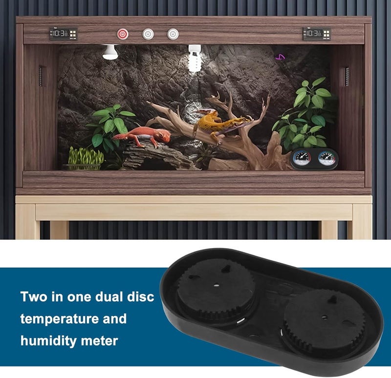 SG Reptile Thermometer Hygrometer 2 in 1 Mini Round Shape Dual Dial Thermometer and Humidity Gauge for Terrarium Lizard Spider Chameleon Pet - Image 3